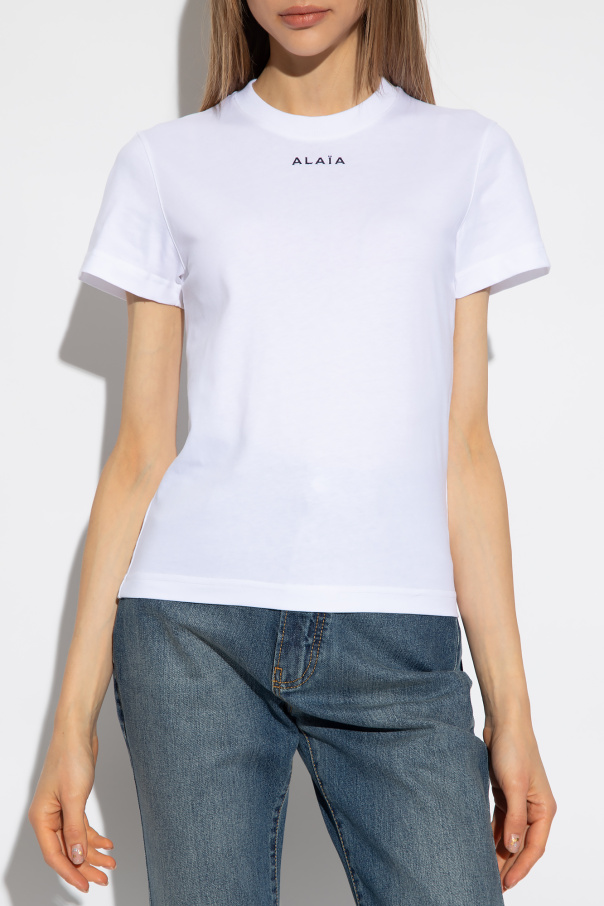 SchaferandweinerShops Canada - Crew shirt with logo Alaïa